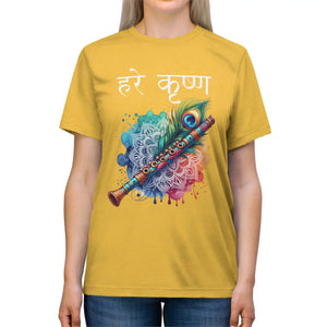 Soft Krishna Bliss Triblend Tee - Vibrant Art - Dipaliz - T-shirts