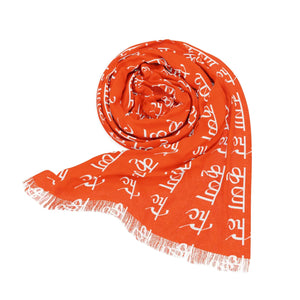 Vibrant Krishna Pattern Scarf - Polyester Design - Dipaliz - Scarves & Shawls