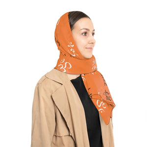 Zen Aum Pattern Poly Scarf - Lightweight Chiffon - Dipaliz - Scarves & Shawls