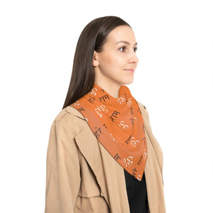 Zen Aum Pattern Poly Scarf - Lightweight Chiffon - Dipaliz - Scarves & Shawls