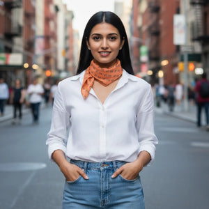 Meditation Hare Ram Pattern Poly Scarf - Scarves & Shawls