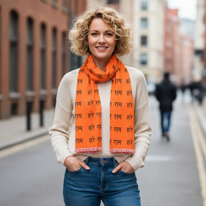 Meditation Hare Ram Pattern Light Scarf - Scarves & Shawls