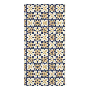 Mediterranean Tile Beach Towel – Cotton Back - Dipaliz - Beach Towels