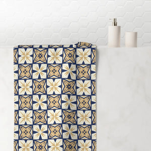 Mediterranean Tile Beach Towel – Cotton Back - Dipaliz - Beach Towels