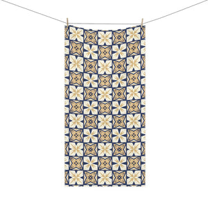 Mediterranean Tile Beach Towel – Cotton Back - Dipaliz - Beach Towels