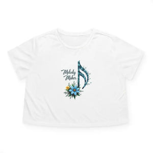Flowy Cropped Tee Music Lover Style Statement - Dipaliz - T-shirts