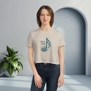 Flowy Cropped Tee Music Lover Style Statement - Dipaliz - T-shirts