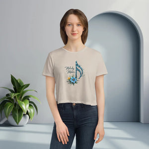 Soft Music Icon Flowy Cropped Tee - Festival Style - Dipaliz - T-shirts