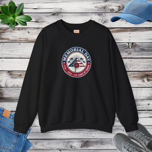 Memorial Day 1776–2026 Crewneck Sweatshirt | Usa 250 Vintage Distressed Patriotic - Black / s