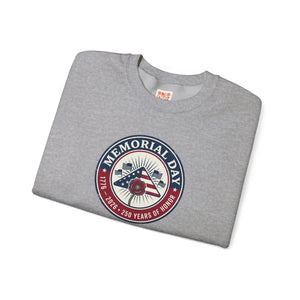 Memorial Day 1776–2026 Crewneck Sweatshirt | Usa 250 Vintage Distressed Patriotic