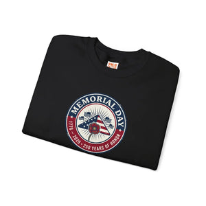 Memorial Day 1776–2026 Crewneck Sweatshirt | Usa 250 Vintage Distressed Patriotic