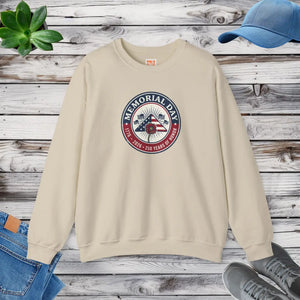Memorial Day 1776–2026 Crewneck Sweatshirt | Usa 250 Vintage Distressed Patriotic - Sand / s