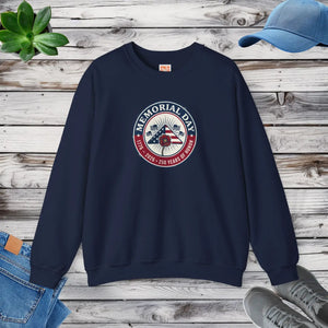 Memorial Day 1776–2026 Crewneck Sweatshirt | Usa 250 Vintage Distressed Patriotic - Navy / s