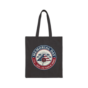 Memorial Day 1776–2026 Tote | Usa 250 Vintage Distressed Americana Red White Blue - Black / 15’’ x 16’’ - Bags