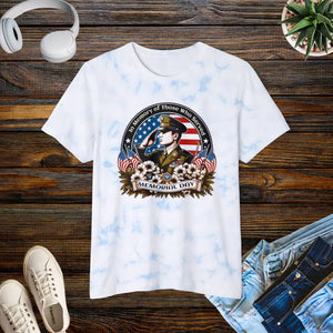 Memorial Day Tribute Tie-dye t Shirt Unisex Bold Summer - Dipaliz - White/sky Blue / Xs - T-shirts