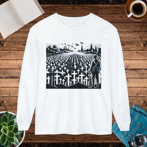 Memorial Day Long Sleeve Patriot Style Tee Soft Comfort Shirt - Dipaliz - White / s - T-shirts