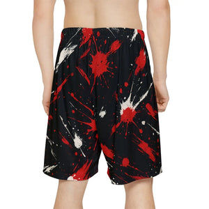 Artistic Sports Shorts - Bold Splash Design Polyester - Dipaliz