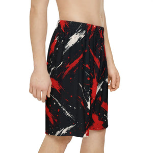 Artistic Sports Shorts - Bold Splash Design Polyester - Dipaliz