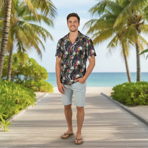 Abstract Floral Hawaiian Shirt - Lightweight Camp Style - Dipaliz - Shirts - s