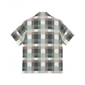 Green Plaid Hawaiian Camp Shirt - Breezy Summer Top - Dipaliz - Shirts - s