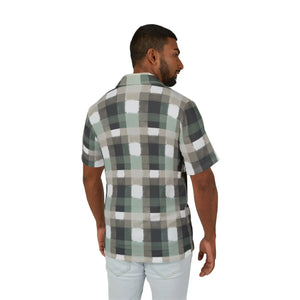 Green Plaid Hawaiian Camp Shirt - Breezy Summer Top - Dipaliz - Shirts - s