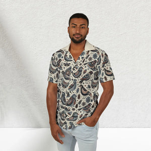 Vintage Paisley Bird Hawaiian Camp Shirt - Dipaliz - Shirts - s