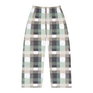 Pajamas - Plaid Pajama Pants - Cozy Gray Lounge Sleepwear - Dipaliz