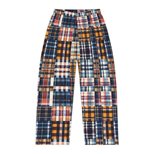 Men’s Plaid Patchwork Pajama Pants, Cozy Lounge Sleepwear - Pajamas - Xs
