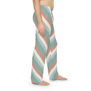 Men’s Retro Chevron Pajama Pants - Wide-leg Cozy Lounge Sleepwear - Pajamas