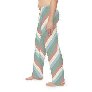 Men’s Retro Chevron Pajama Pants - Wide-leg Cozy Lounge Sleepwear - Pajamas
