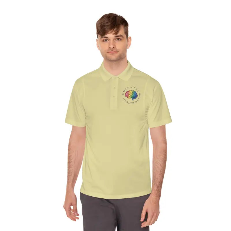 Boost your Game: Men’s Sport Polo for Mental Health Day - Vegas Gold / s T-shirt