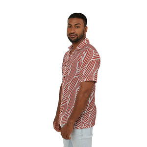 Lightweight Camp Shirt - Coral Abstract Leaf - Dipaliz - Shirts