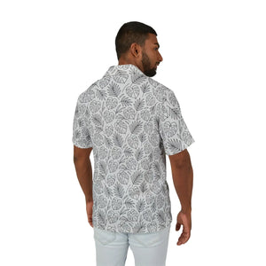 Lightweight Leaf Hawaiian Camp Shirt - Linen Texture - Dipaliz - Shirts