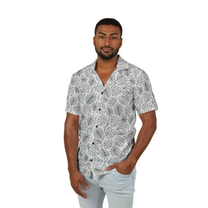 Lightweight Leaf Hawaiian Camp Shirt - Linen Texture - Dipaliz - Shirts