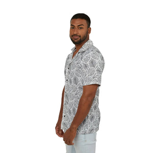 Lightweight Leaf Hawaiian Camp Shirt - Linen Texture - Dipaliz - Shirts