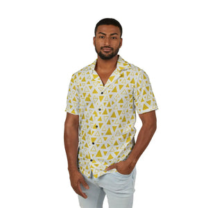 Breezy Hawaiian Camp Shirt - Yellow Triangle Summer - Dipaliz - Shirts - s
