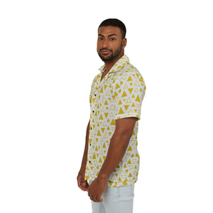 Breezy Hawaiian Camp Shirt - Yellow Triangle Summer - Dipaliz - Shirts - s