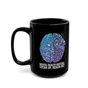 Mug - Mental Health Matters Black Ceramic - Dipaliz