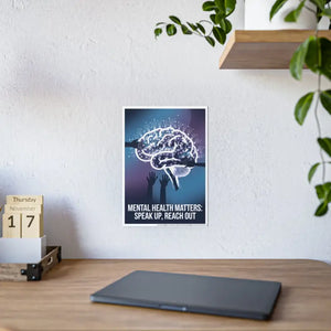 Mental Health Matters High-gloss Poster 2-inch White Border - Dipaliz - 11.7’’ x 16.5’’ (vertical) / Glossy - Posters