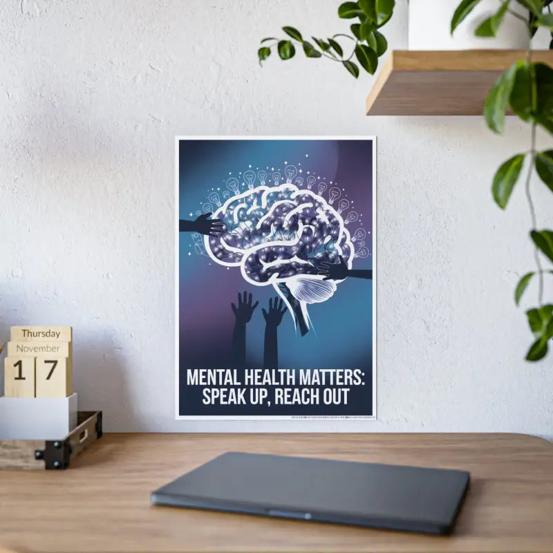 Elevate your Space with Mental Health Matters High-gloss Poster - 16.5’’ x 23.4’’ (vertical) / Glossy