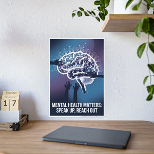 Mental Health Matters High-gloss Poster 2-inch White Border - Dipaliz - 16.5’’ x 23.4’’ (vertical) / Glossy - Posters