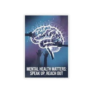 Mental Health Matters High-gloss Poster 2-inch White Border - Dipaliz - Posters