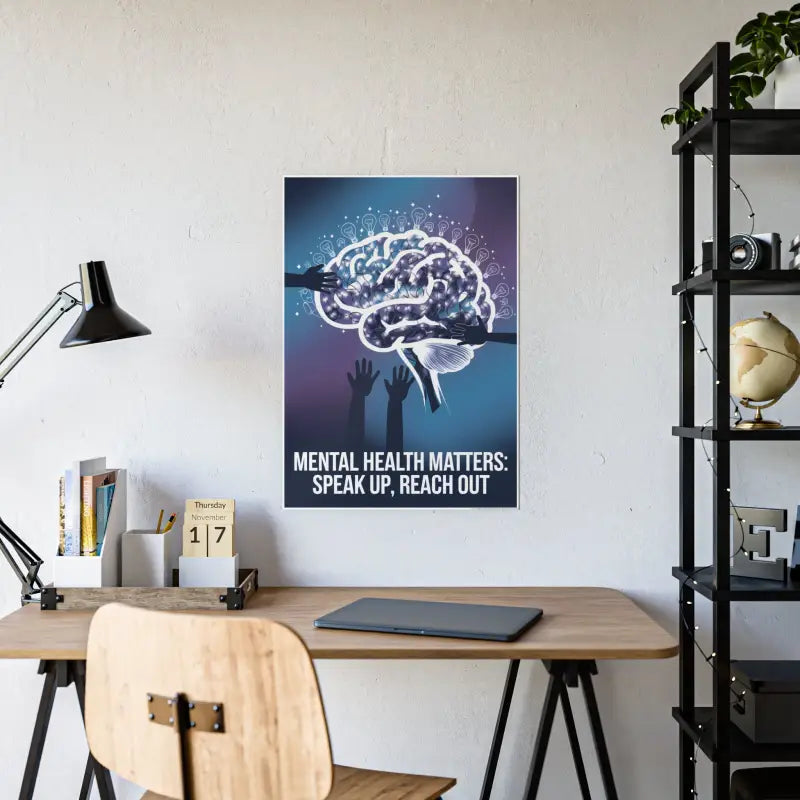 Elevate your Space with Mental Health Matters High-gloss Poster - 23.4’’ x 33.1’’ (vertical) / Glossy