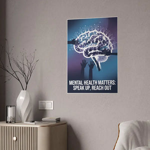 Mental Health Matters High-gloss Poster 2-inch White Border - Dipaliz - Posters