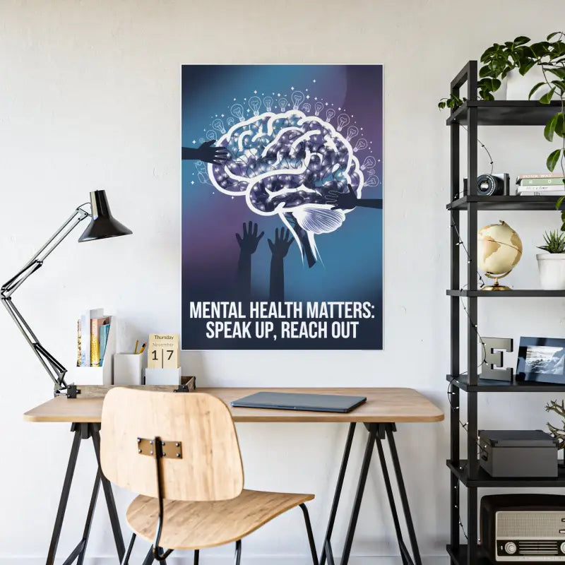 Elevate your Space with Mental Health Matters High-gloss Poster - 33.1’’ x 46.8’’ (vertical) / Glossy