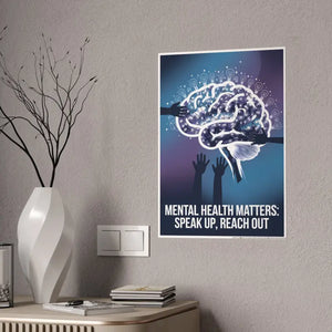 Mental Health Matters High-gloss Poster 2-inch White Border - Dipaliz - Posters