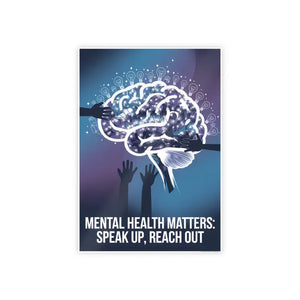 Mental Health Matters High-gloss Poster 2-inch White Border - Dipaliz - Posters