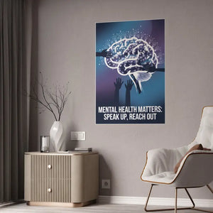 Mental Health Matters High-gloss Poster 2-inch White Border - Dipaliz - Posters