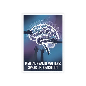 Mental Health Matters High-gloss Poster 2-inch White Border - Dipaliz - Posters