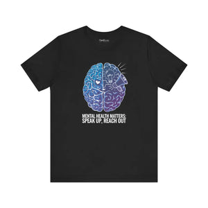 Soft Unisex Jersey Tee - Mental Health Brain - Dipaliz - T-shirts